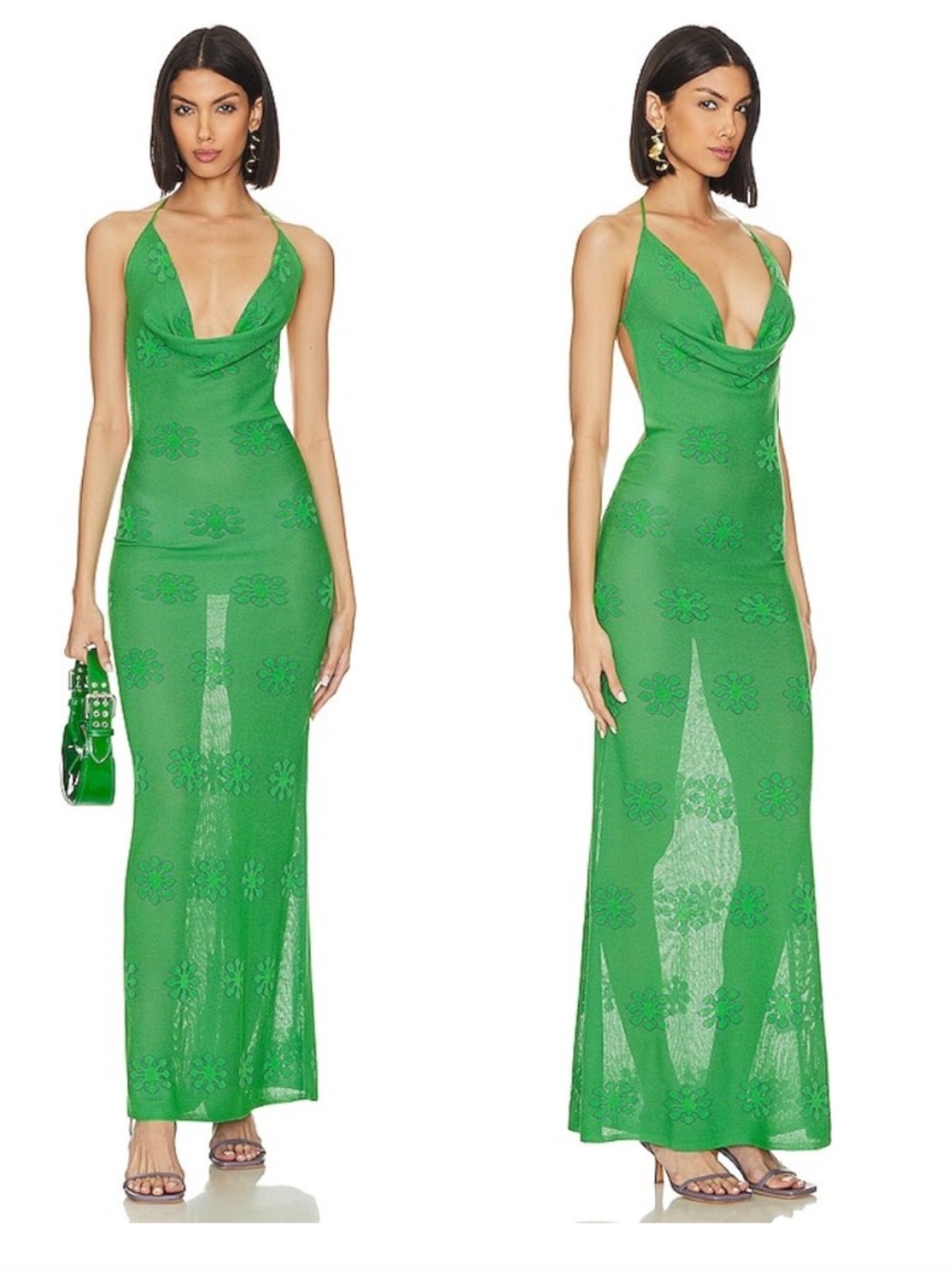 REVOLVE Asta Resort Klara Halter Maxi Dress - Green